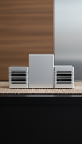 Modular brushed aluminum speaker
